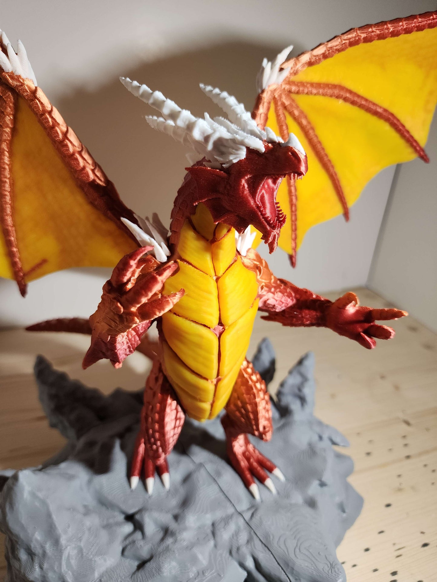 12 inch, Kalikor The Conquer, 3d Printed Dragon Figurine,