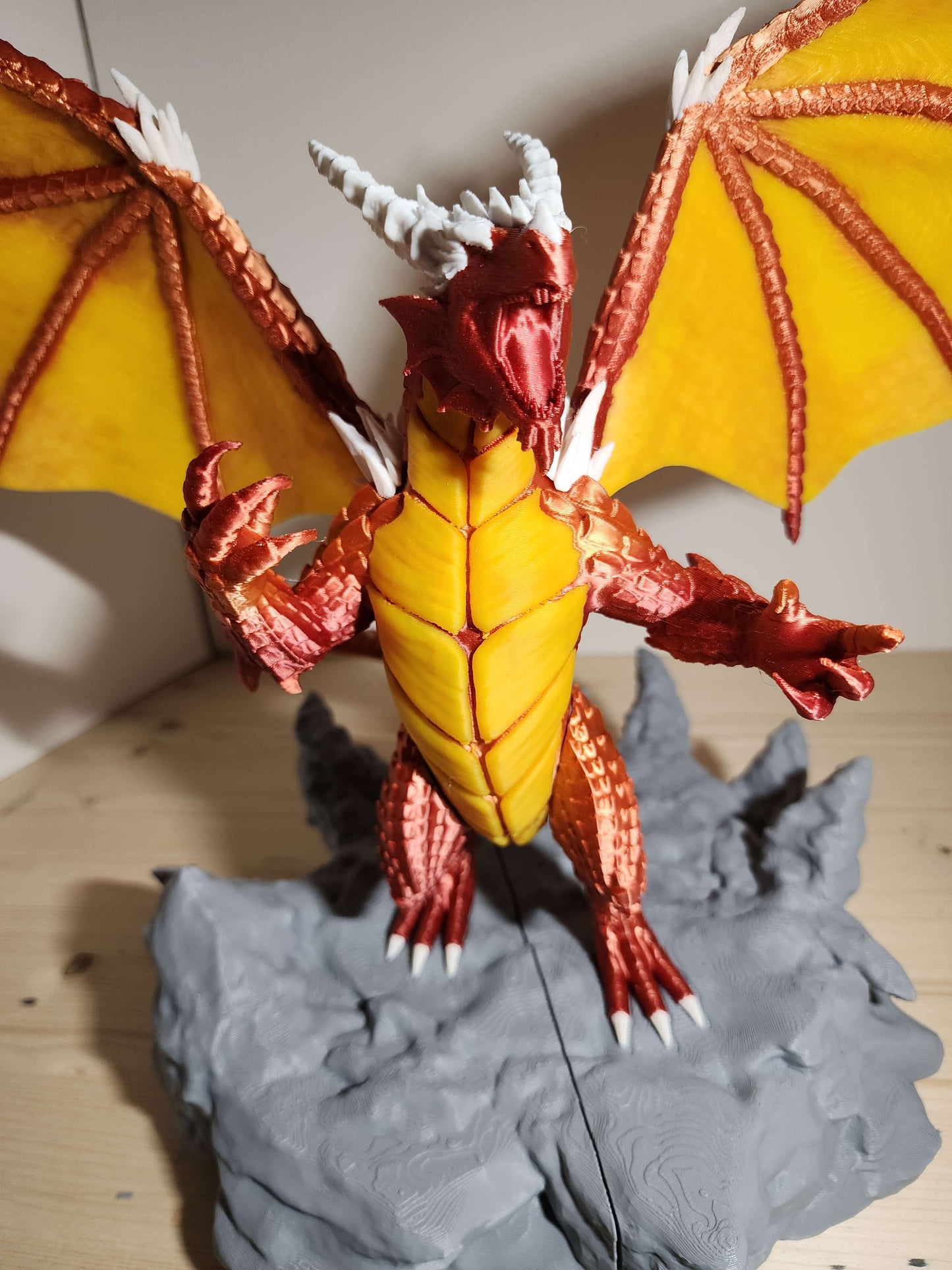 12 inch, Kalikor The Conquer, 3d Printed Dragon Figurine,