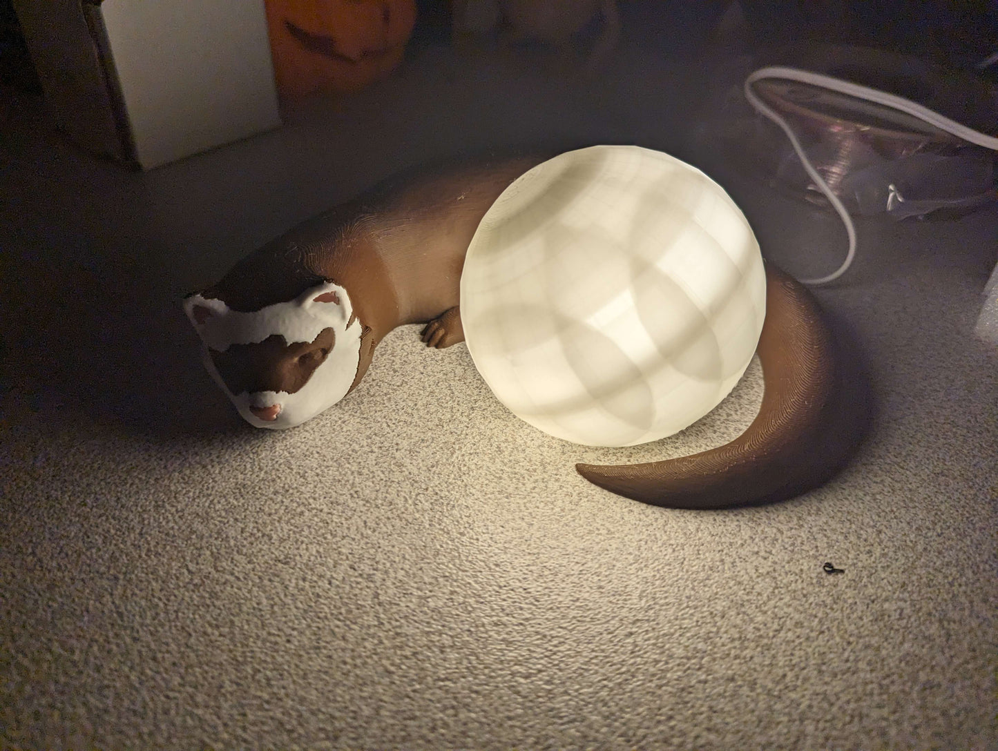 Ferret Sleeping Lamp, Nightlight, Decor