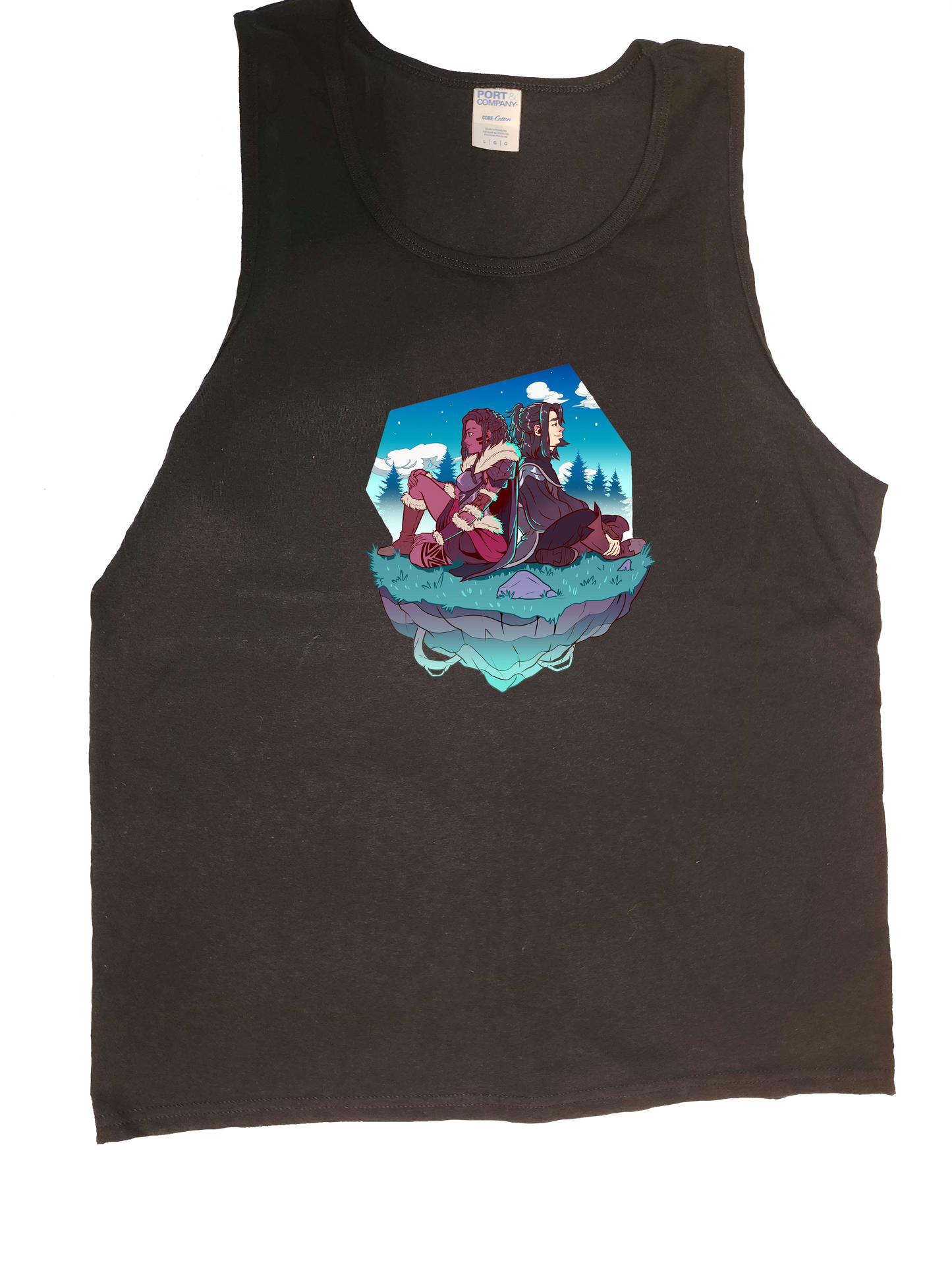 Draz and Richard back to back, Night, Tank Top, Women and Men style
