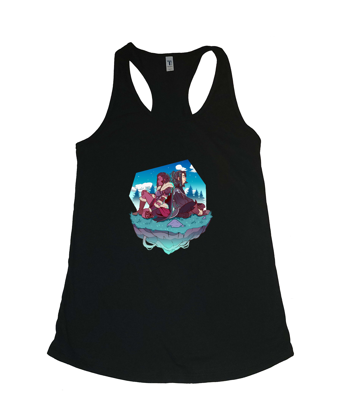 Draz and Richard back to back, Night, Tank Top, Women and Men style