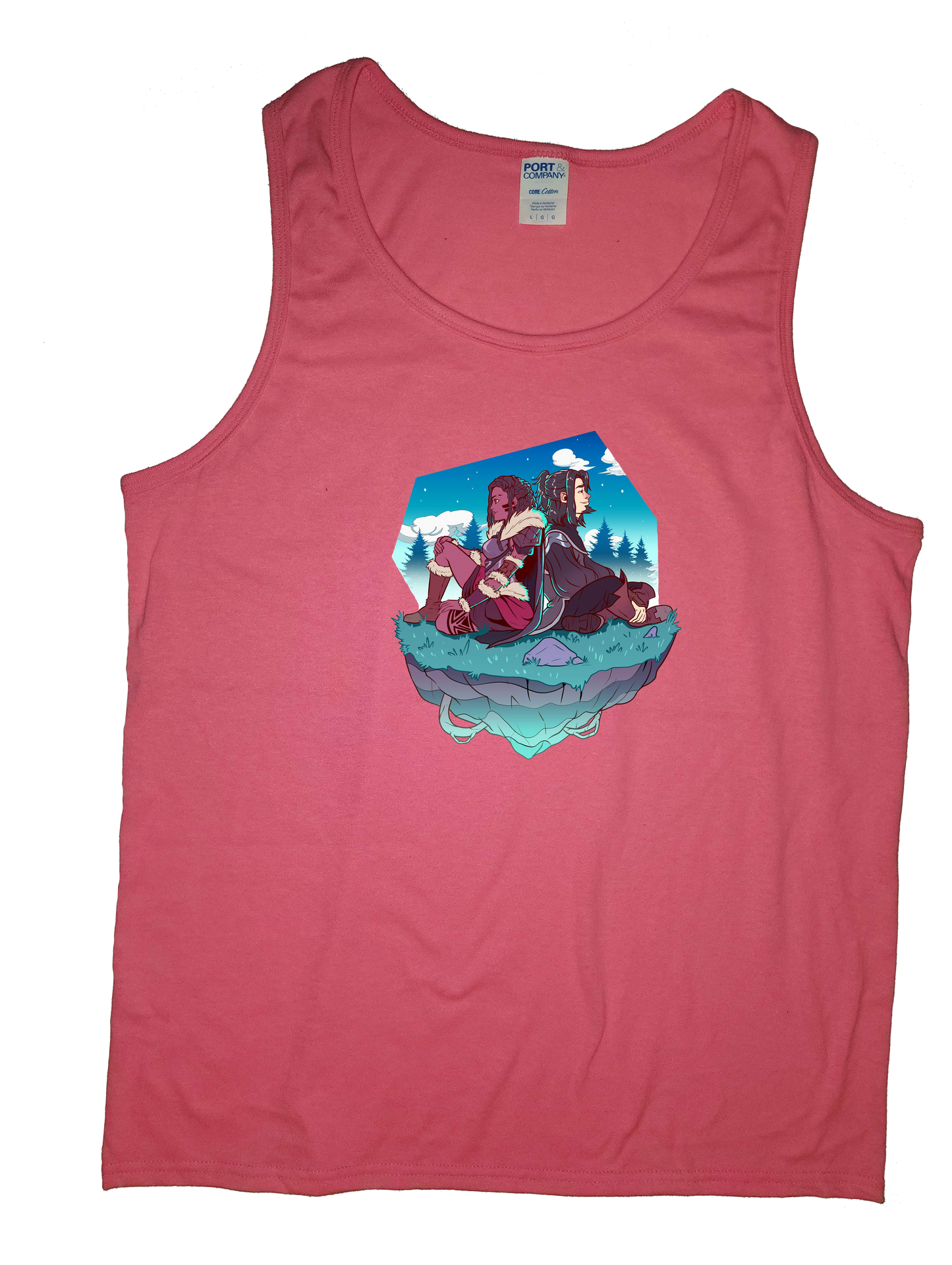 Draz and Richard back to back, Night, Tank Top, Women and Men style