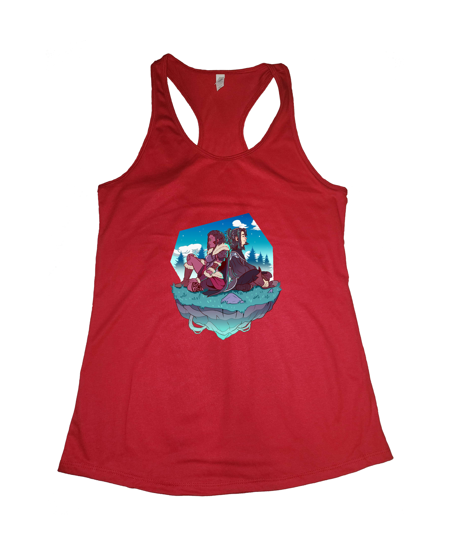 Draz and Richard back to back, Night, Tank Top, Women and Men style