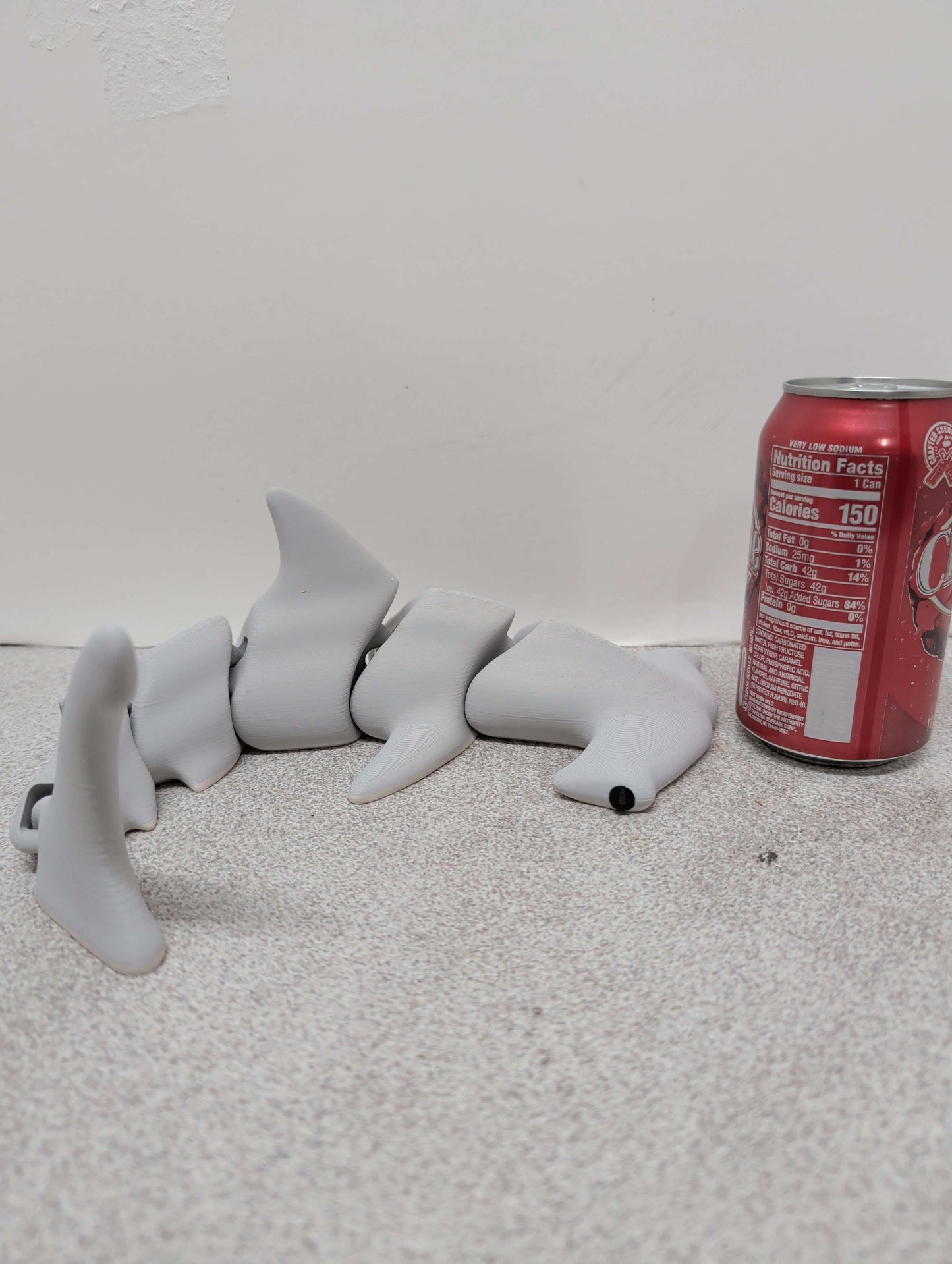 Hammerhead Shark Articulated Toy, 3D Printed Poseable Shark, Fidget Desk Pet