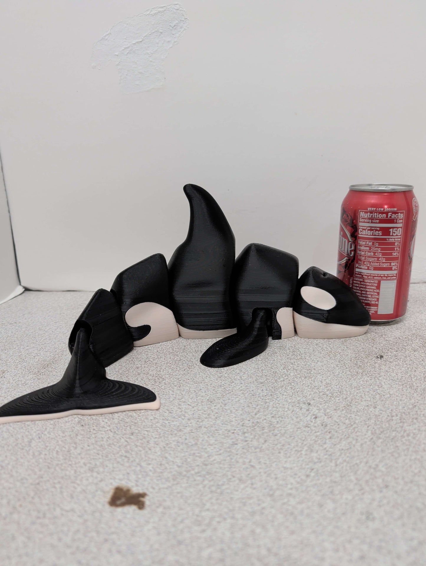 Orca Articulated Figure, Poseable Killer Whale, Fidget Desk Pet Gift