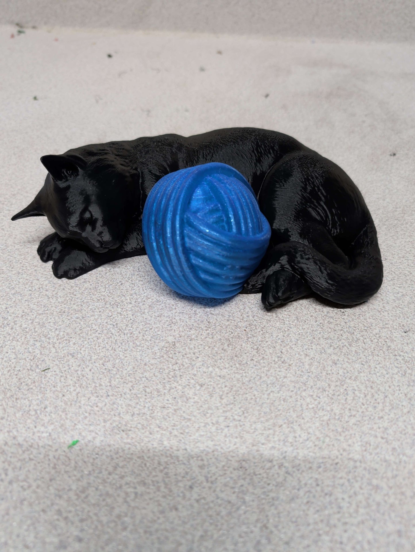 Cat Lamp Yarn Ball, Sleeping Cat, Cat Lover Gift, Nightlight, Desk