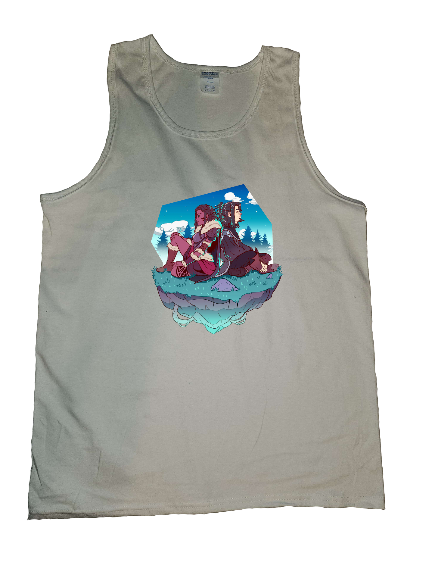 Draz and Richard back to back, Night, Tank Top, Women and Men style