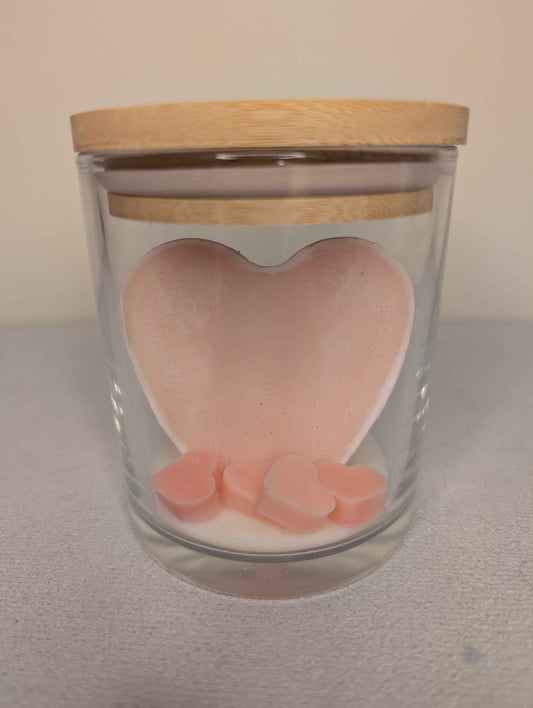 Heart Wax Melt, 10 OZ Glass