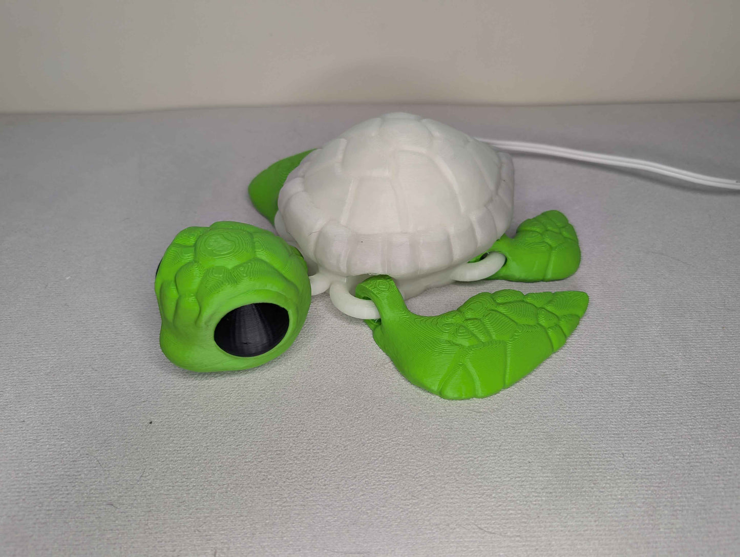 Sea Turtle Night Light, Lamp, Articulated, 3d Printed Desk Decor