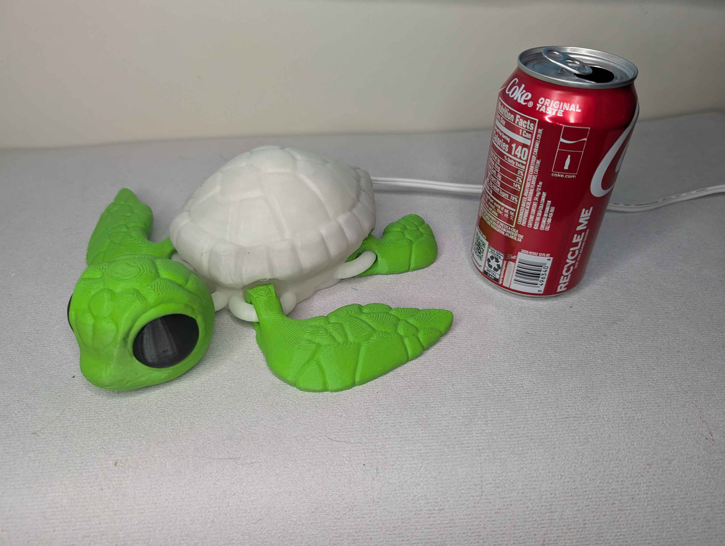 Sea Turtle Night Light, Lamp, Articulated, 3d Printed Desk Decor