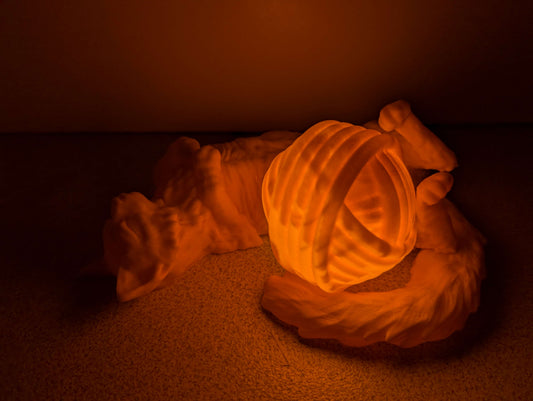 Cat Lamp, Back Sleeping, Yarn Ball, Desk Decor, Night Light