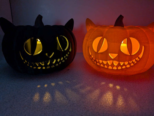 Halloween, Cat-O-Lantern, Light or Candle, The Cheshire Cat,
