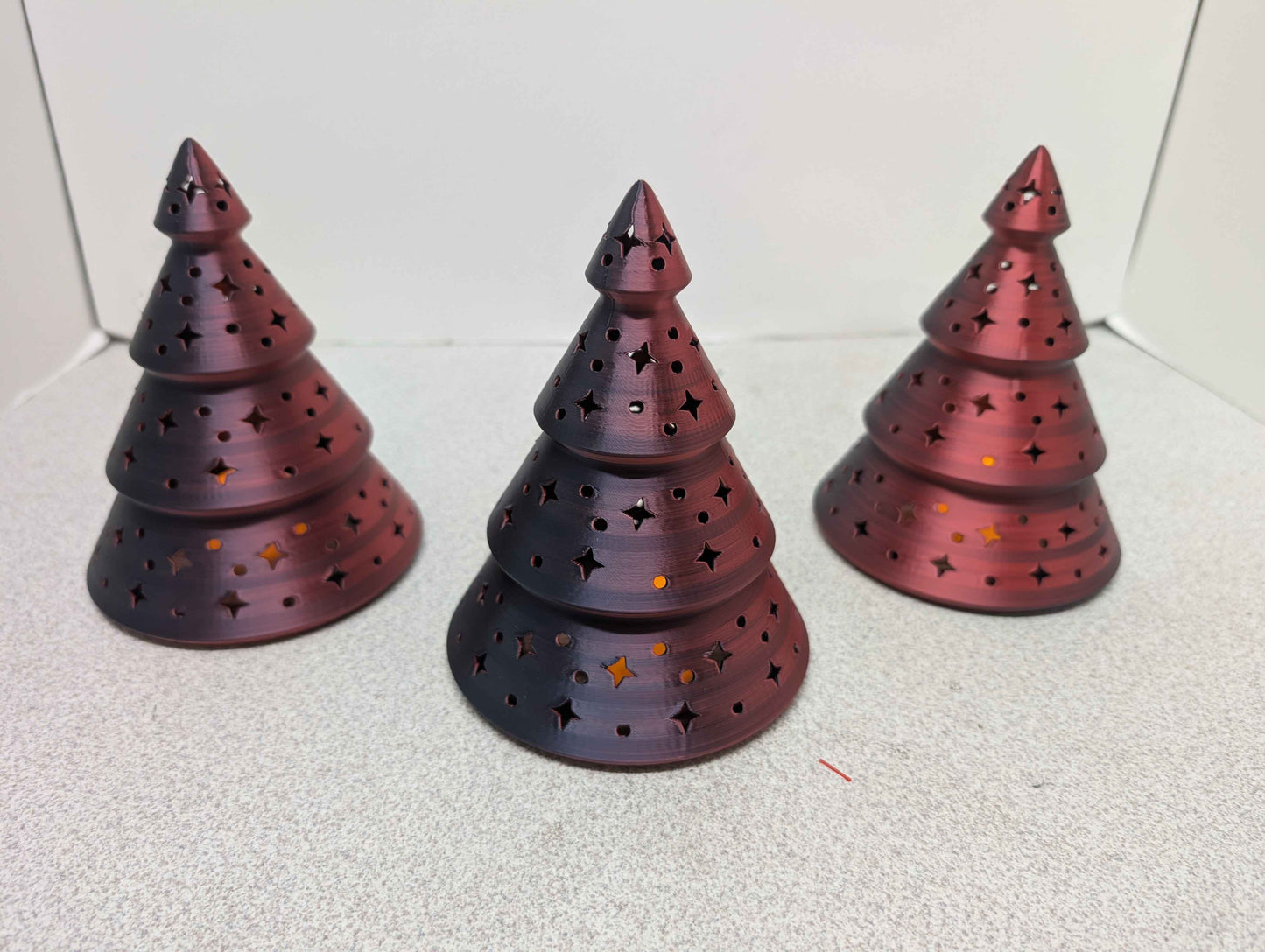 Christmas Light Up Tree, Cozy Glow,  Star and Diamond Cutouts