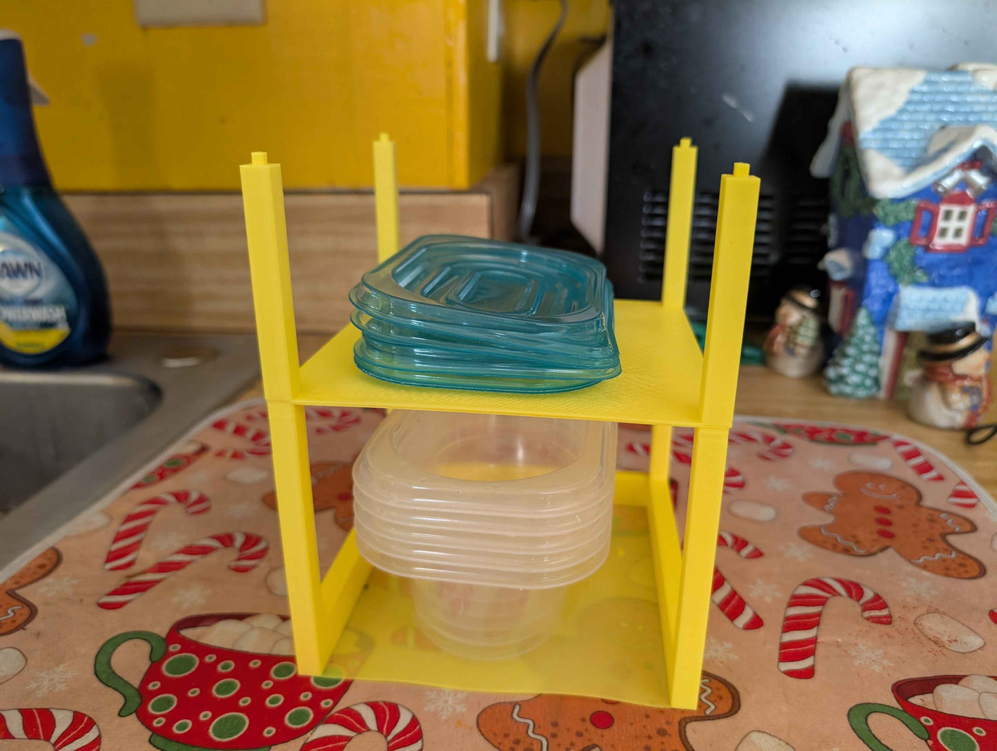 Stackable Storage Tub Rack – Utility Organizer for Plastic Bins, Kitchen, and Warehouse