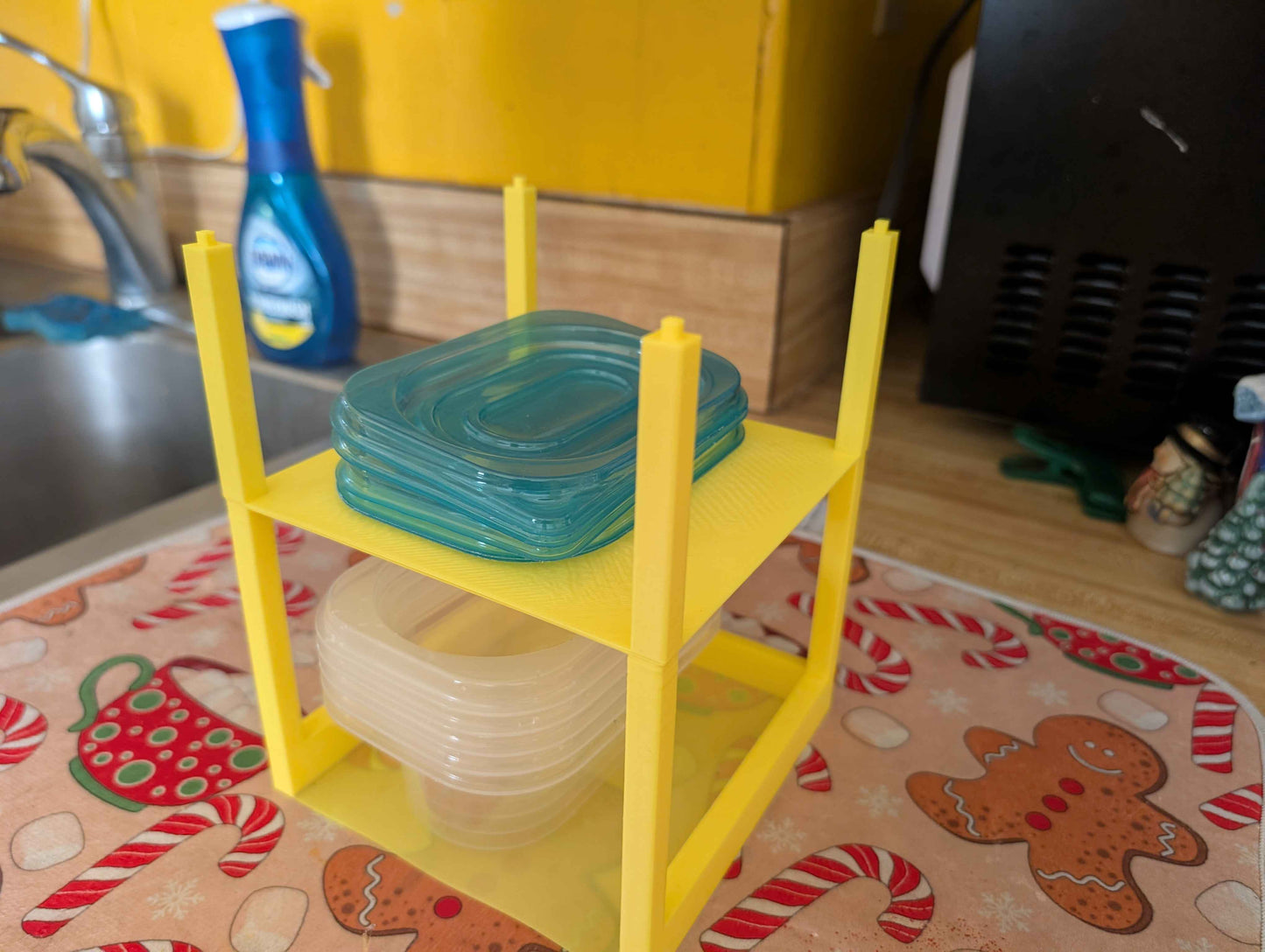 Stackable Storage Tub Rack – Utility Organizer for Plastic Bins, Kitchen, and Warehouse