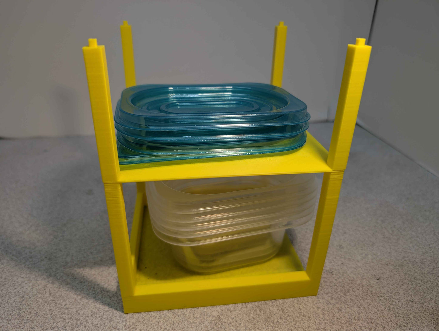 Stackable Storage Tub Rack – Utility Organizer for Plastic Bins, Kitchen, and Warehouse