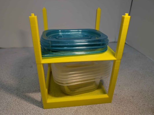 Stackable Storage Tub Rack – Utility Organizer for Plastic Bins, Kitchen, and Warehouse
