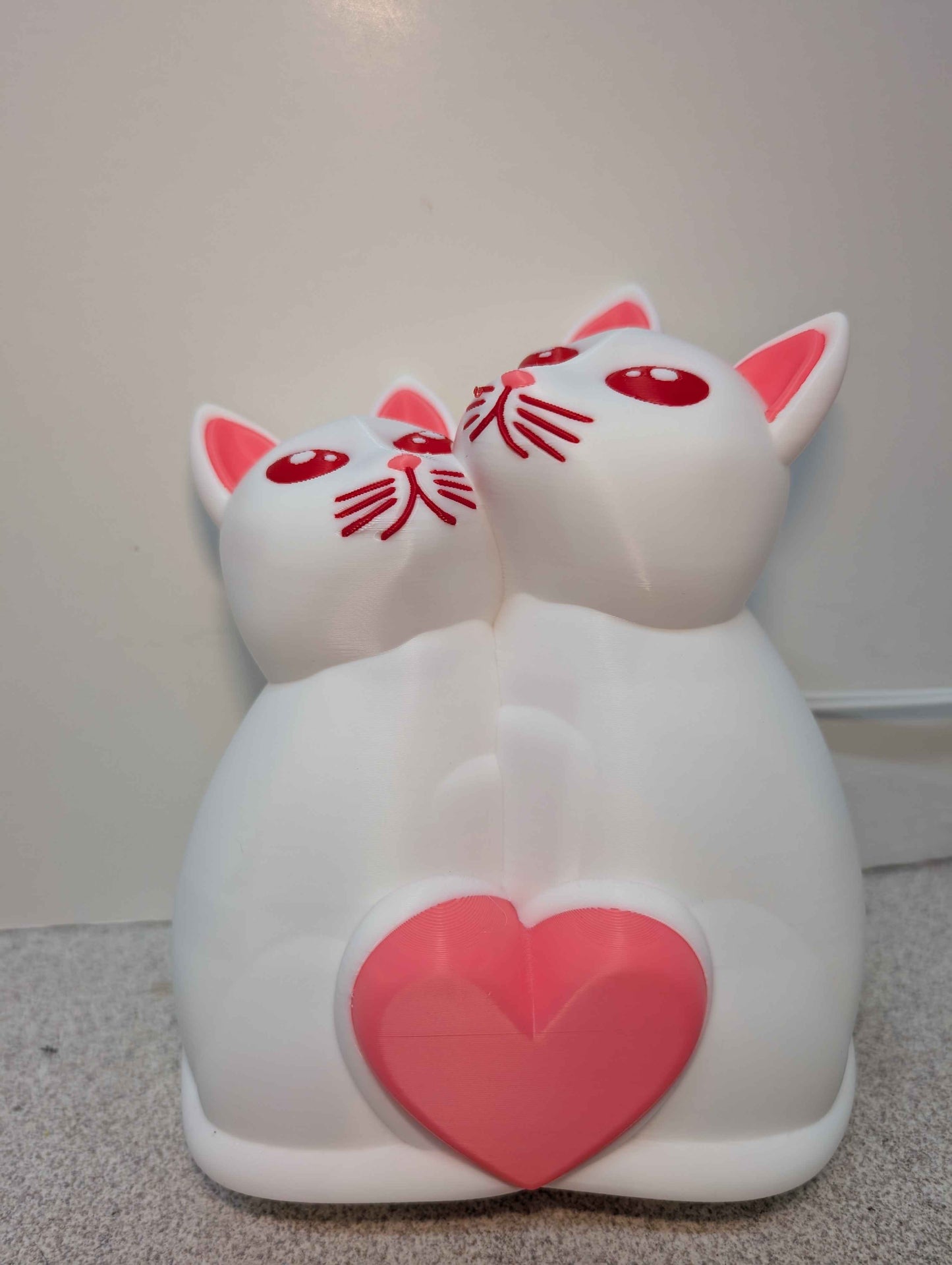 Cute Cat Valentine Night Light 💖 Cozy Kitty Glo