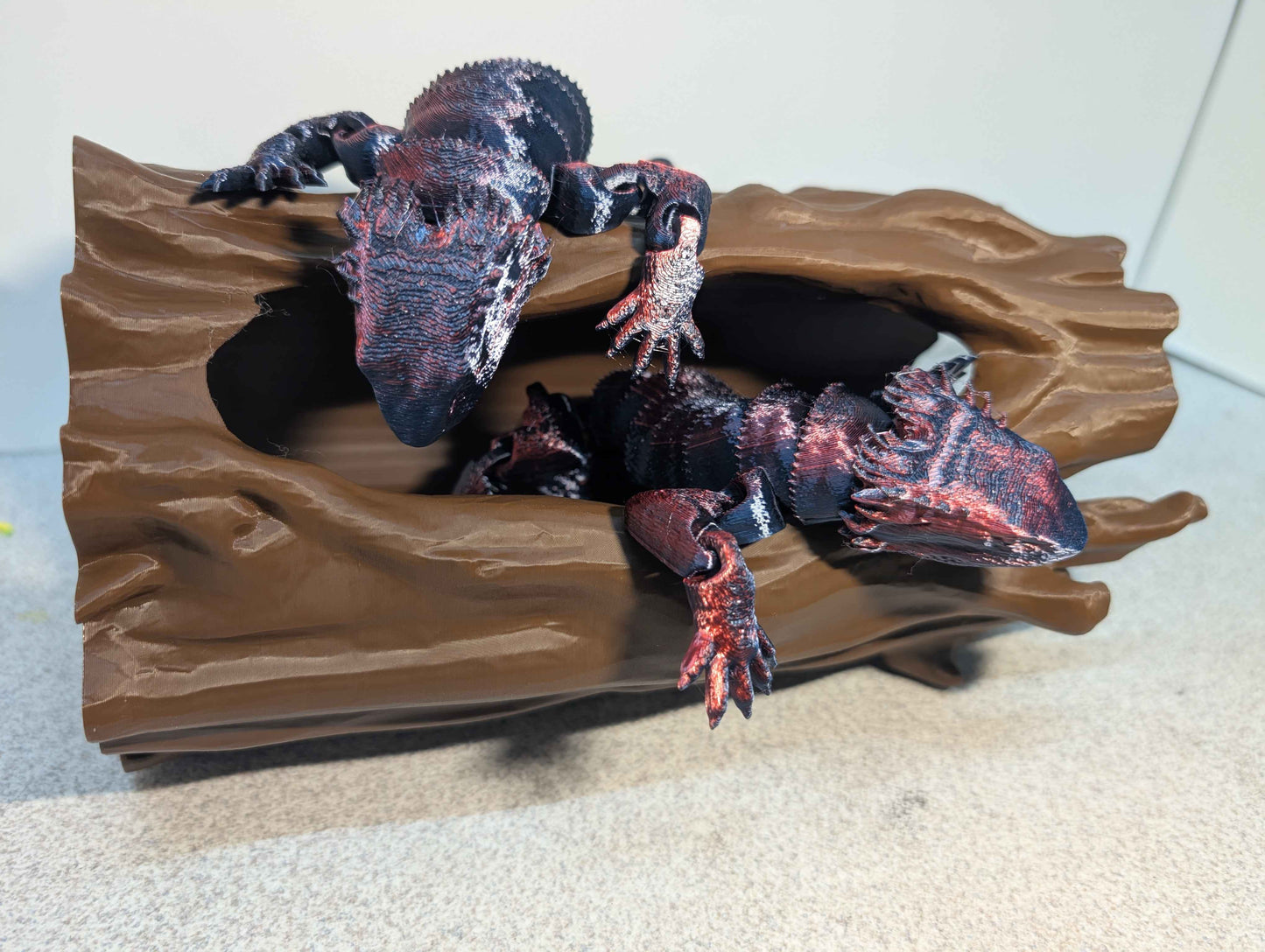 Bearded Dragon Enclosure Log, Natural Look Hide & Climbing Decor