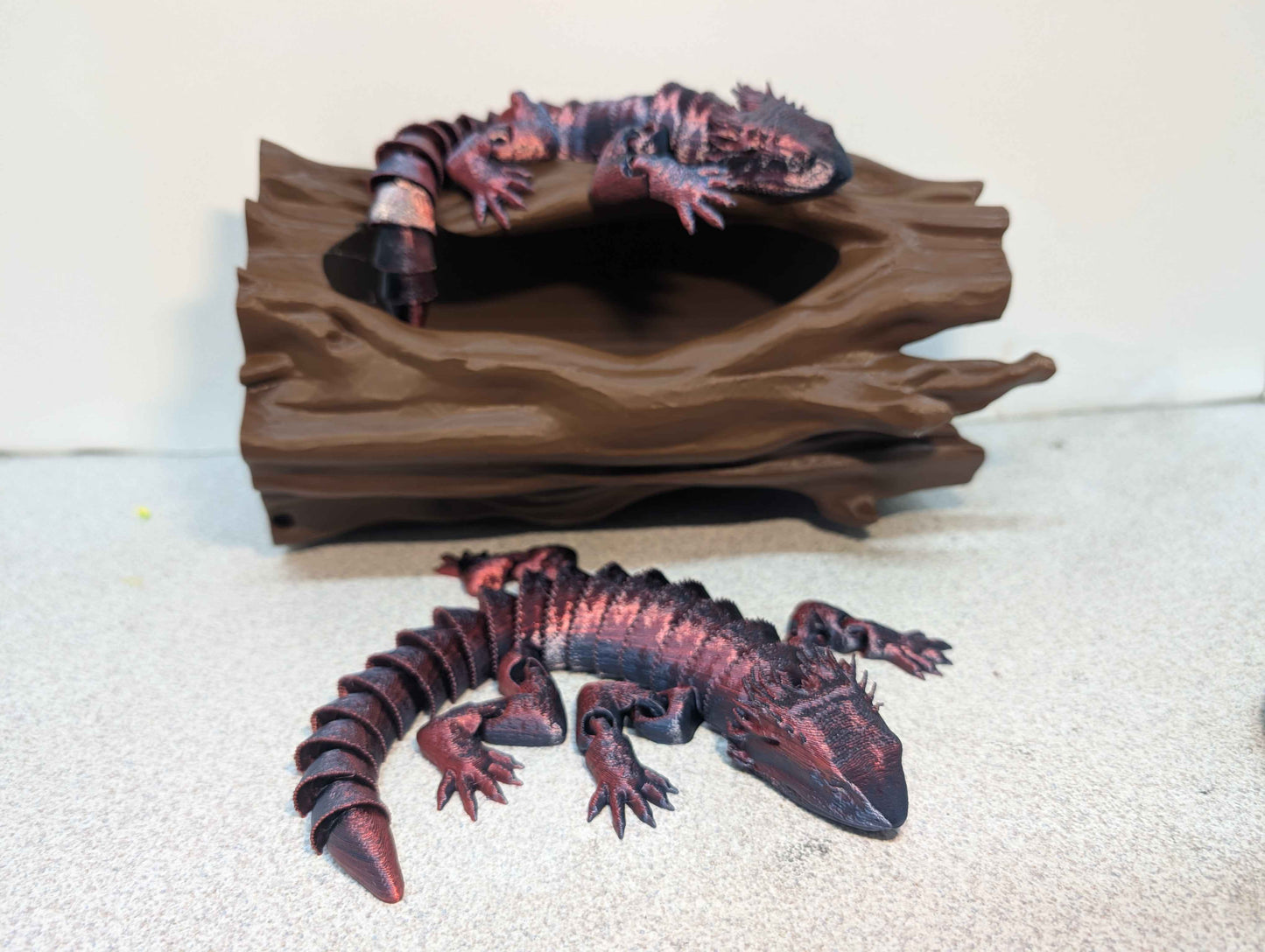 Bearded Dragon Enclosure Log, Natural Look Hide & Climbing Decor