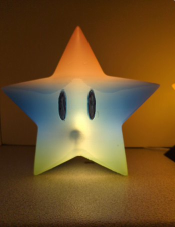 Star Lamp, Night Light,  3d Printed