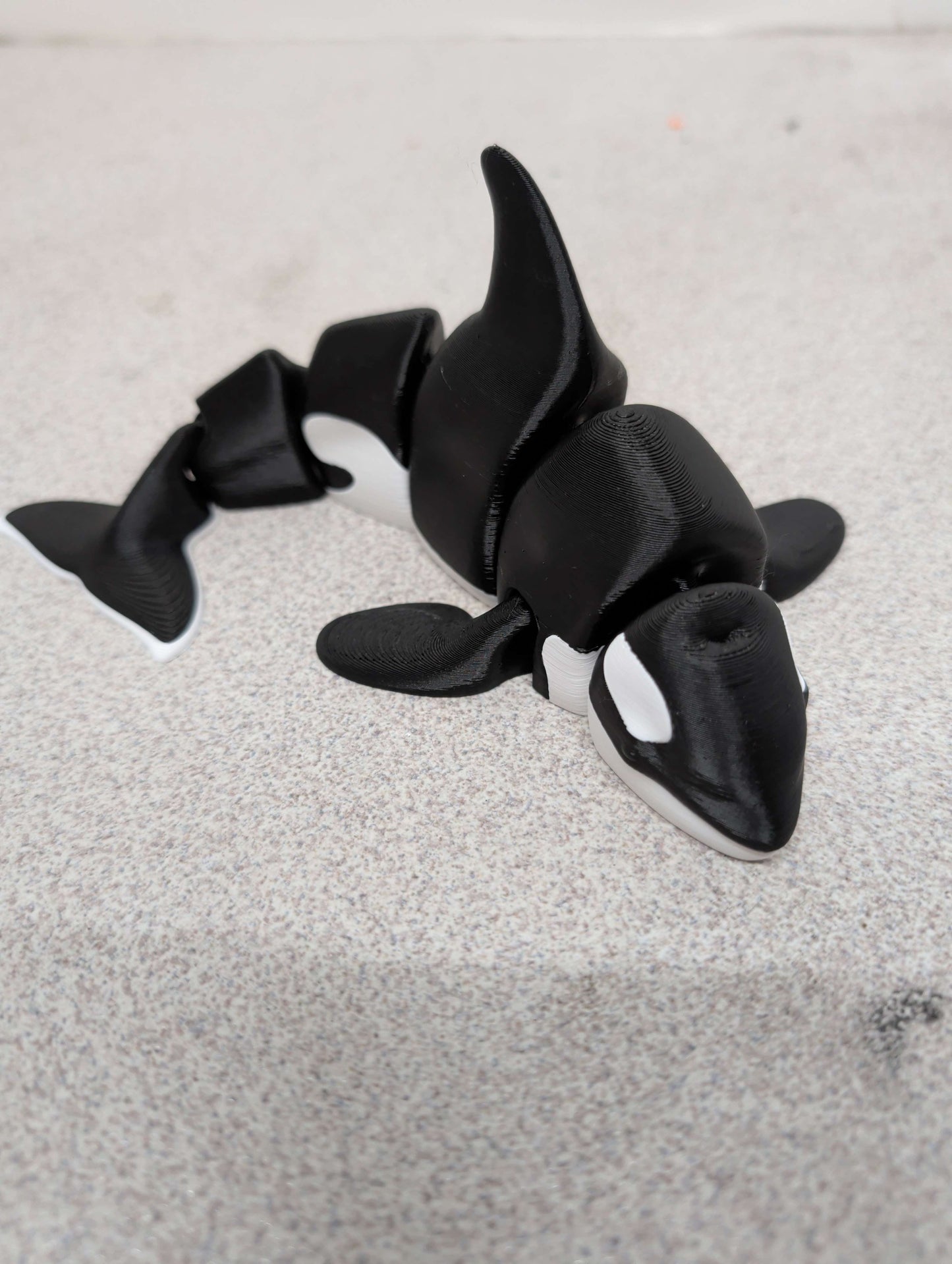 Orca Articulated Figure, Poseable Killer Whale, Fidget Desk Pet Gift