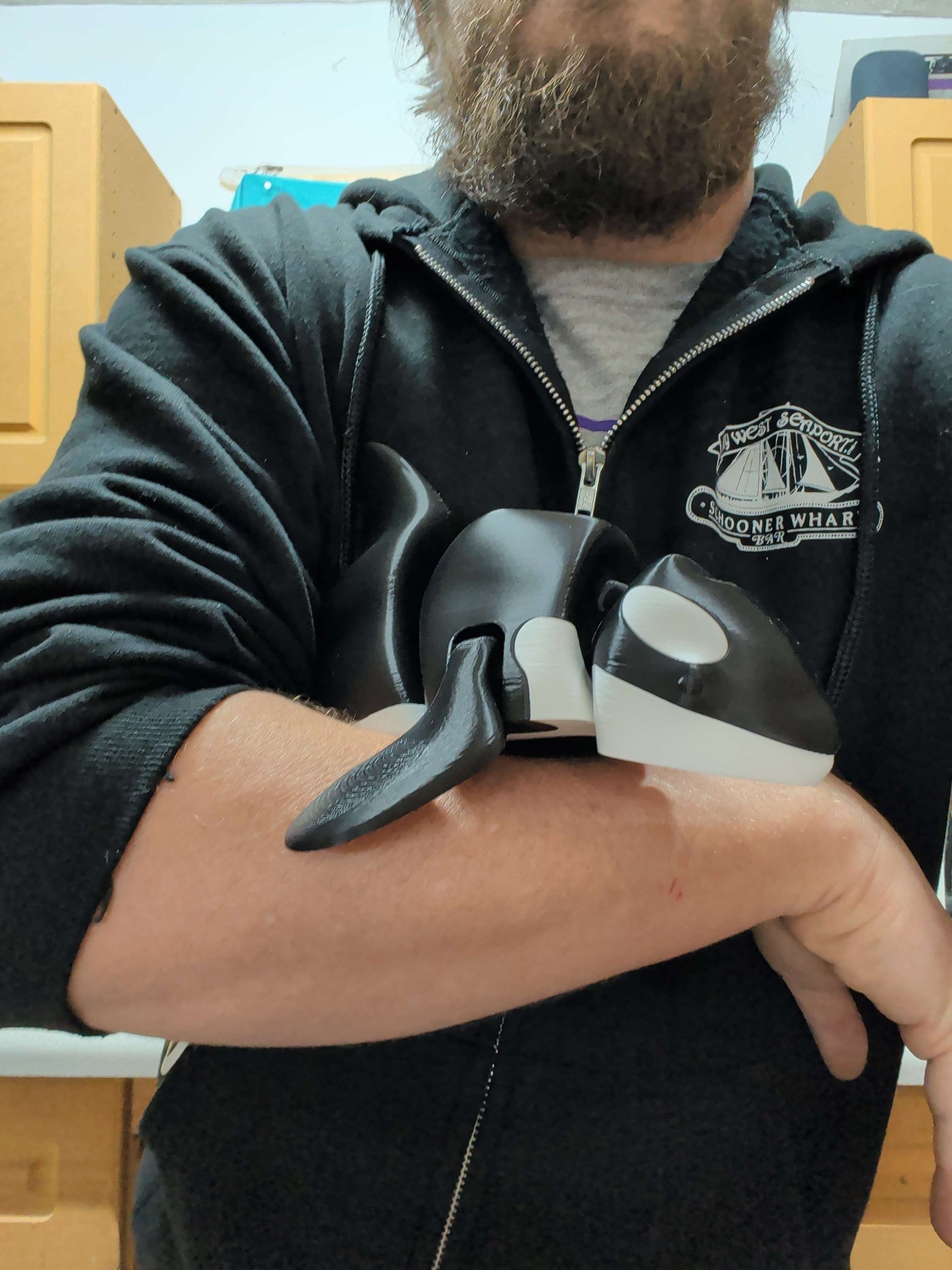 Orca Articulated Figure, Poseable Killer Whale, Fidget Desk Pet Gift